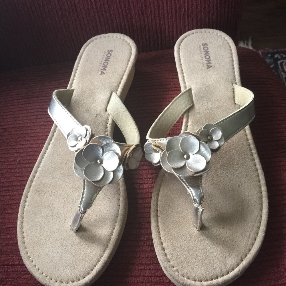 Gold accent sandals